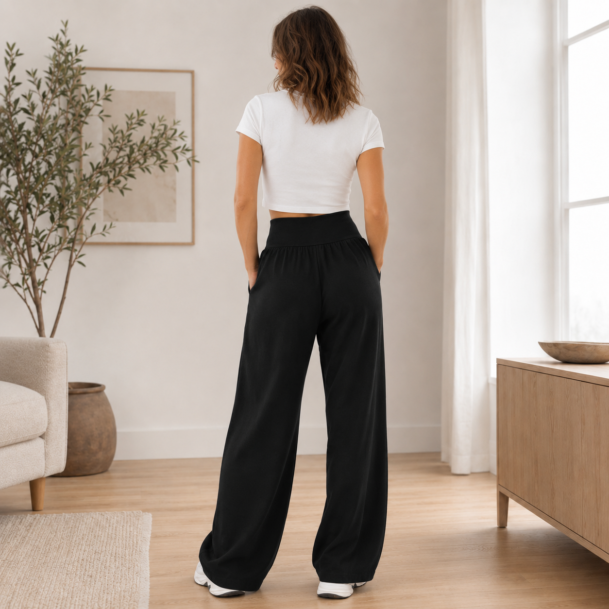Pantalón Ancho Saga – Tiro Alto y Pierna Fluida