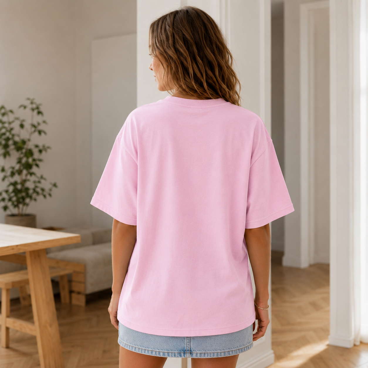 Camiseta Oversized Sina – Algodón Puro, Corte Holgado