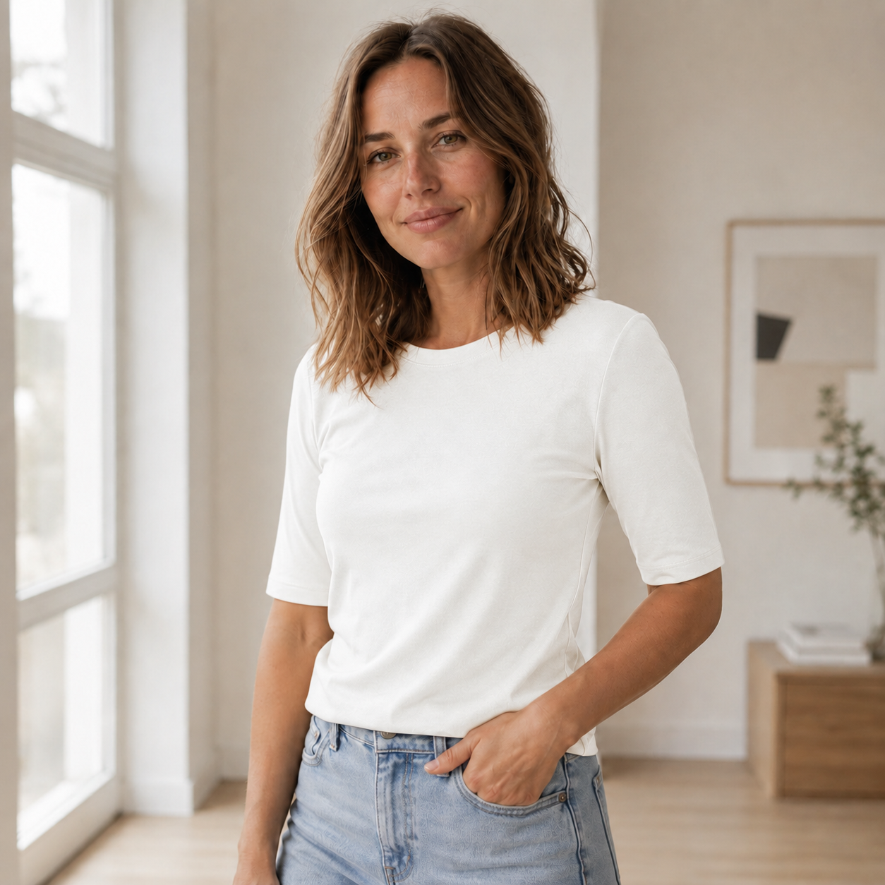 Camiseta Básica Edda – Entallada y de Corte Suave