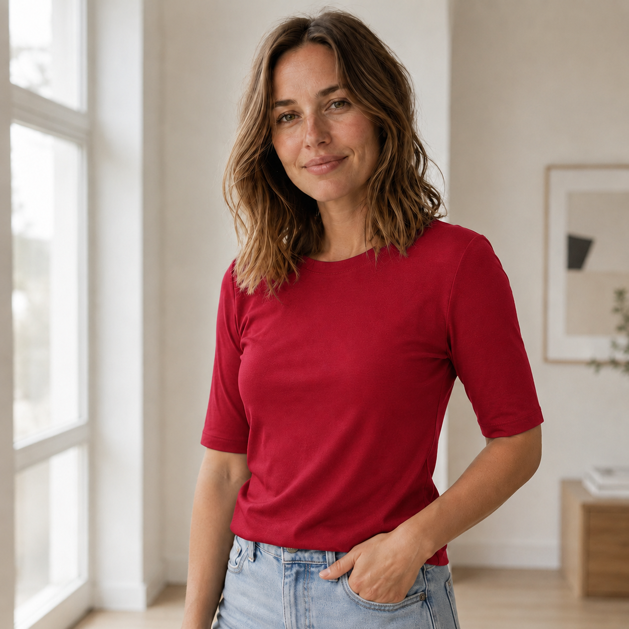 Camiseta Básica Edda – Entallada y de Corte Suave