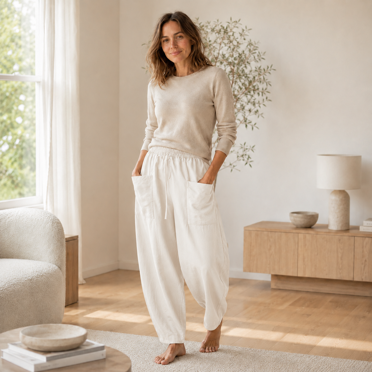 Pantalón Harén Maya – Holgado con Cintura Elástica