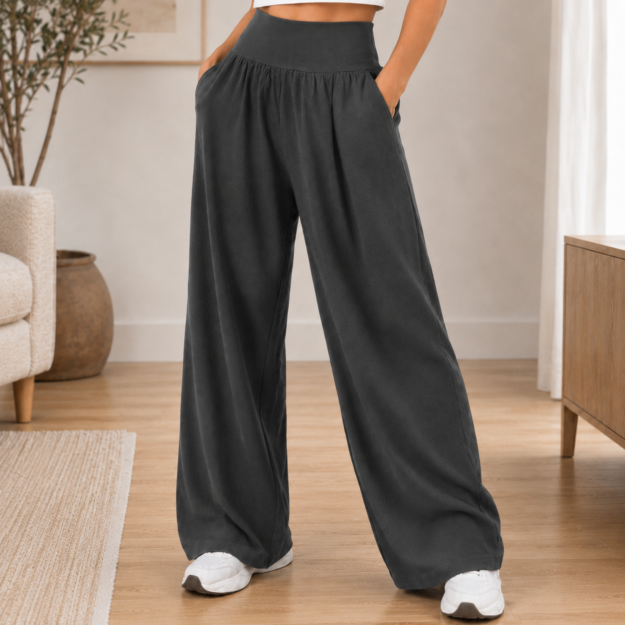 Pantalón Ancho Saga – Tiro Alto y Pierna Fluida