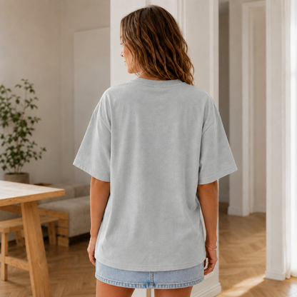 Camiseta Oversized Sina – Algodón Puro, Corte Holgado