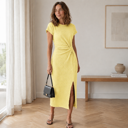 Vestido Midi Idun – Anudado con Abertura Lateral