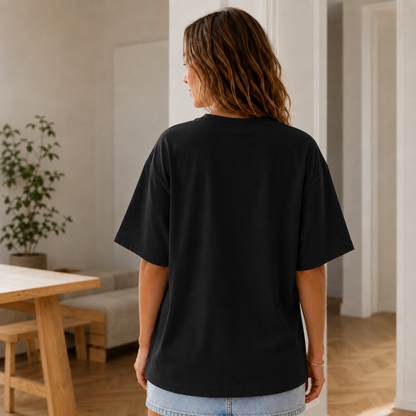 Camiseta Oversized Sina – Algodón Puro, Corte Holgado