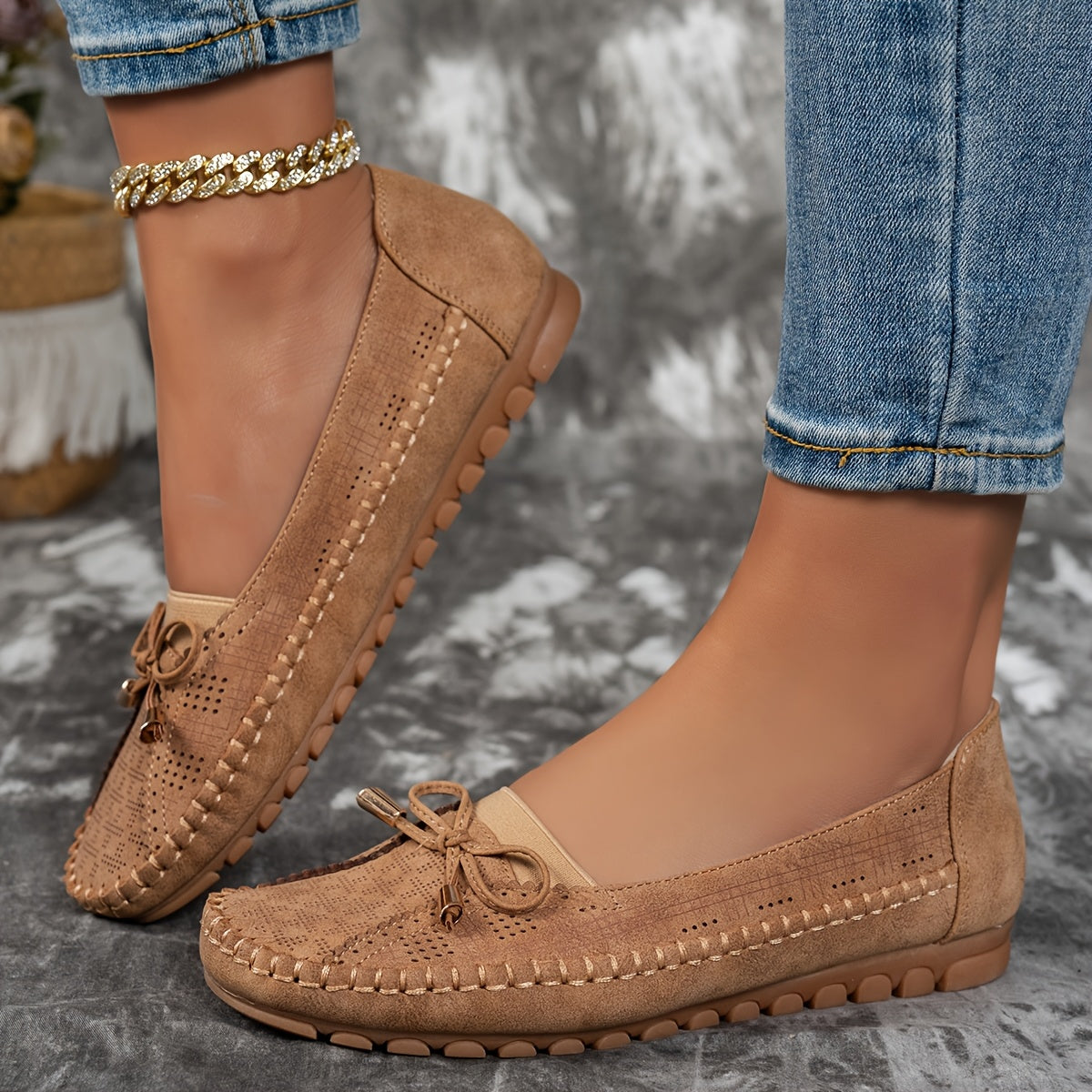 Sabine – Weiche Komfort-Loafer mit zarter Schleife