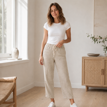 Pantalón de Verano Tessa – Holgado con Cordón Ajustable