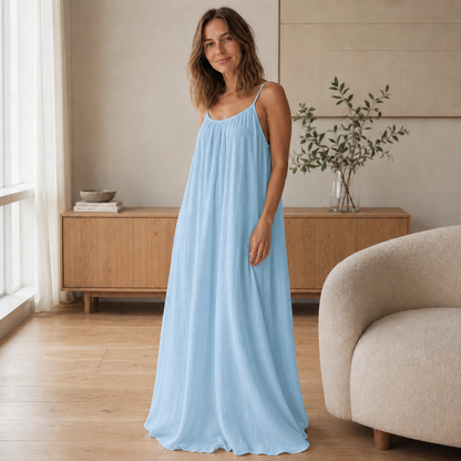 Vestido Largo de Tirantes Saskia – Fresco y de Corte Largo
