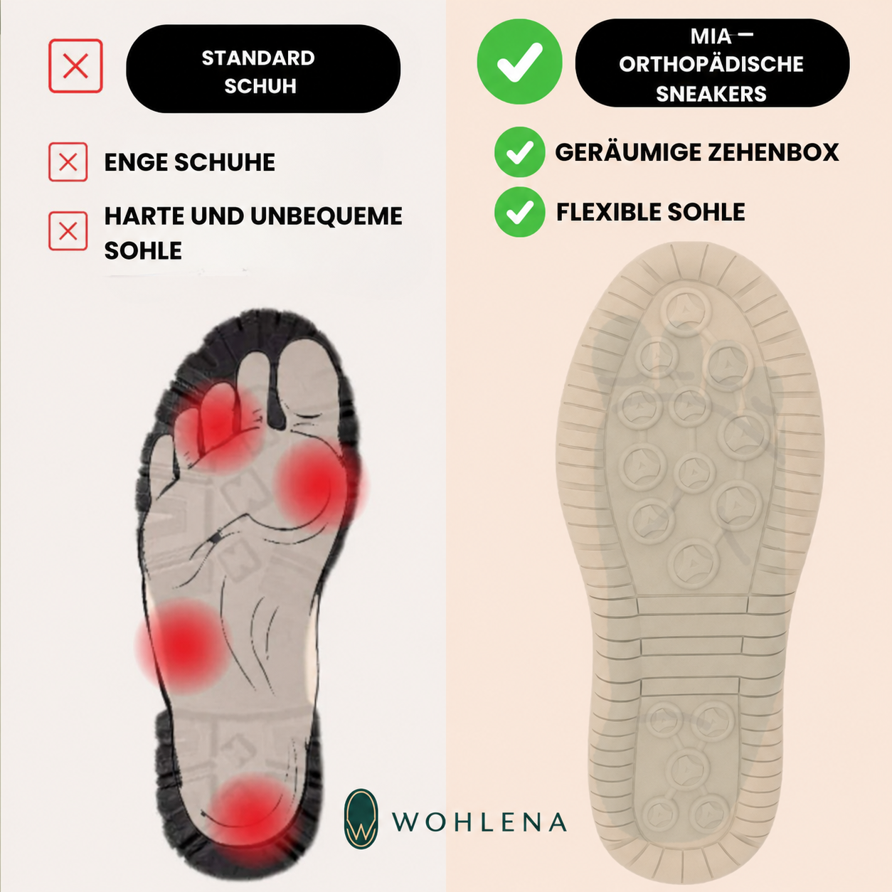 Mia – Komfortable & Schmerzfreie Orthopädische Sneakers