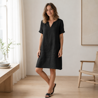 Vestido de Verano Nora – Ligero y Fresco Efecto Lino