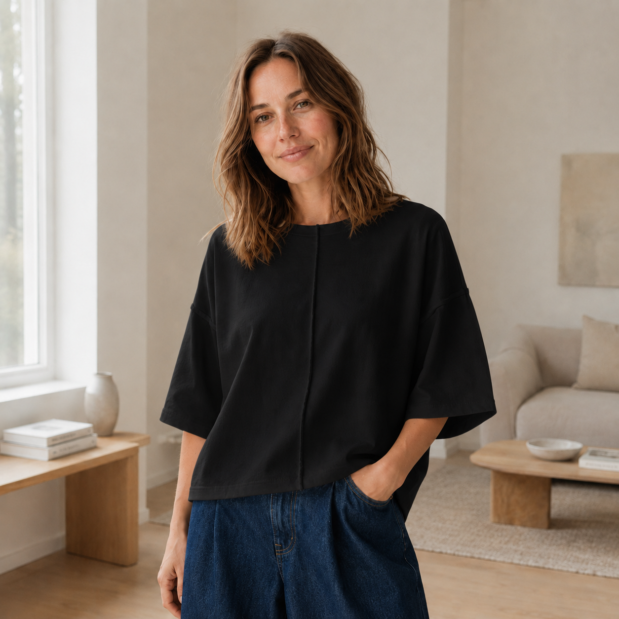 Camiseta Boxy Maren – Oversized Informal y Suave