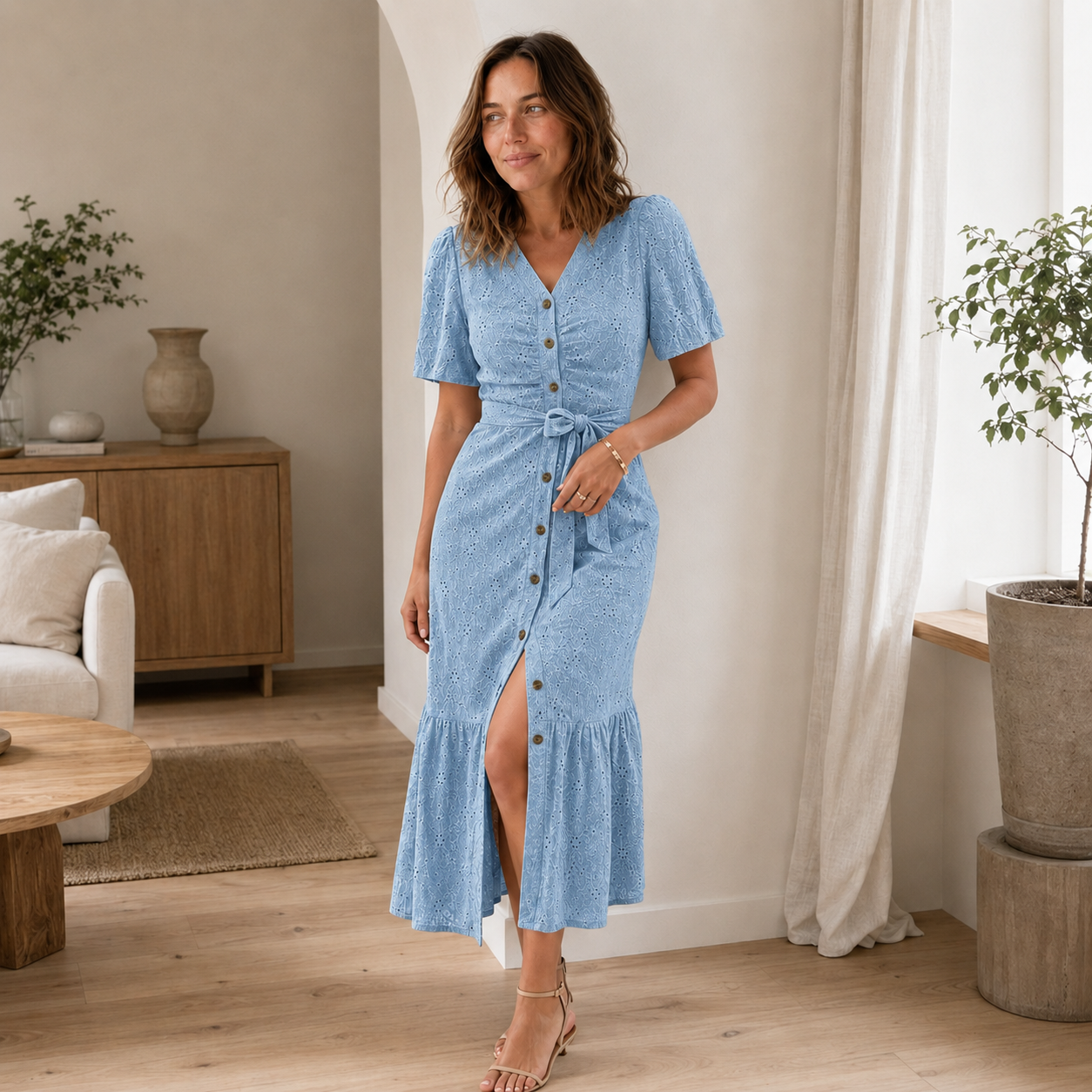 Vestido Midi Nika – Vestido de Verano Floral