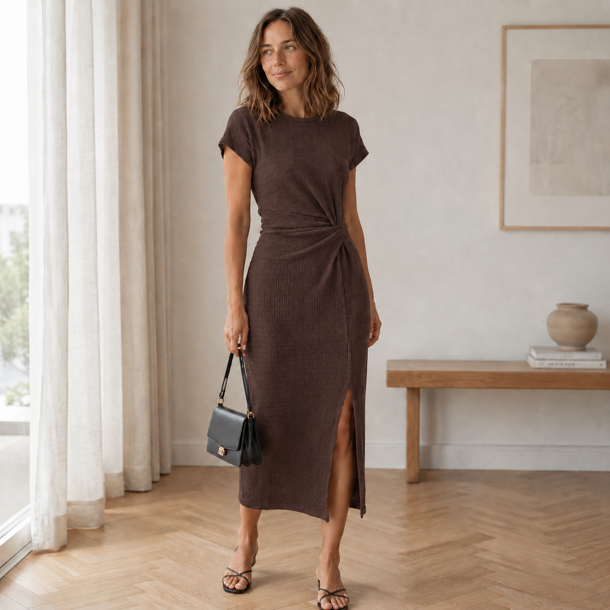 Vestido Midi Idun – Anudado con Abertura Lateral