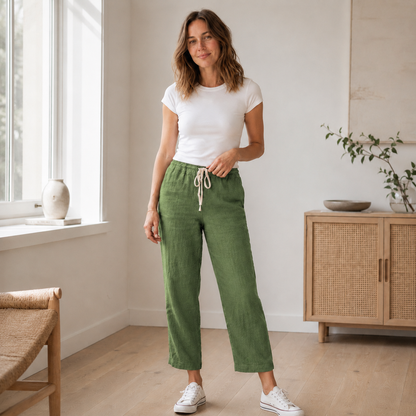 Pantalón de Verano Tessa – Holgado con Cordón Ajustable