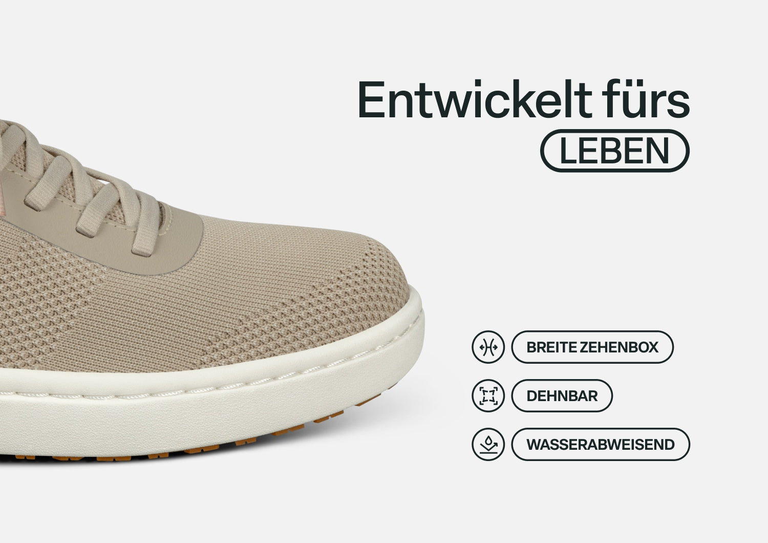 Lena - Beige Leichter Komfort-Sneaker für jeden Tag