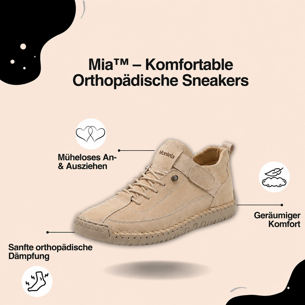 Mia – Komfortable & Schmerzfreie Orthopädische Sneakers