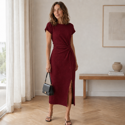 Vestido Midi Idun – Anudado con Abertura Lateral