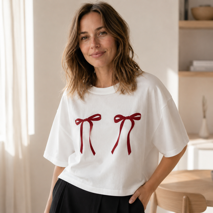 Camiseta con Lazos Cleo – Coqueta y de Corte Holgado