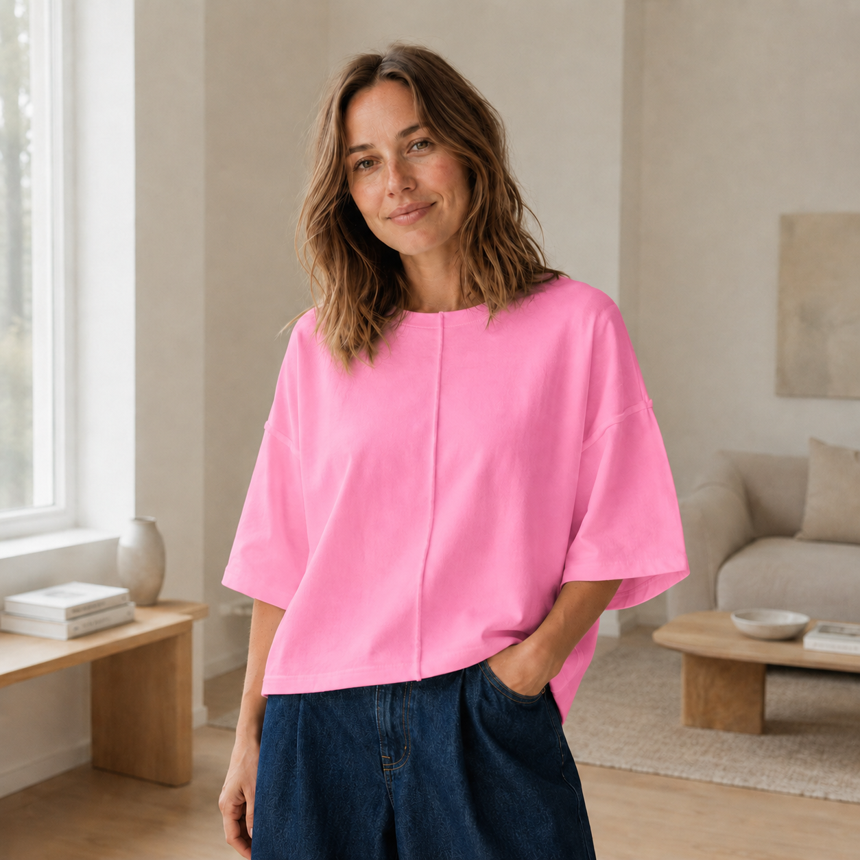 Camiseta Boxy Maren – Oversized Informal y Suave