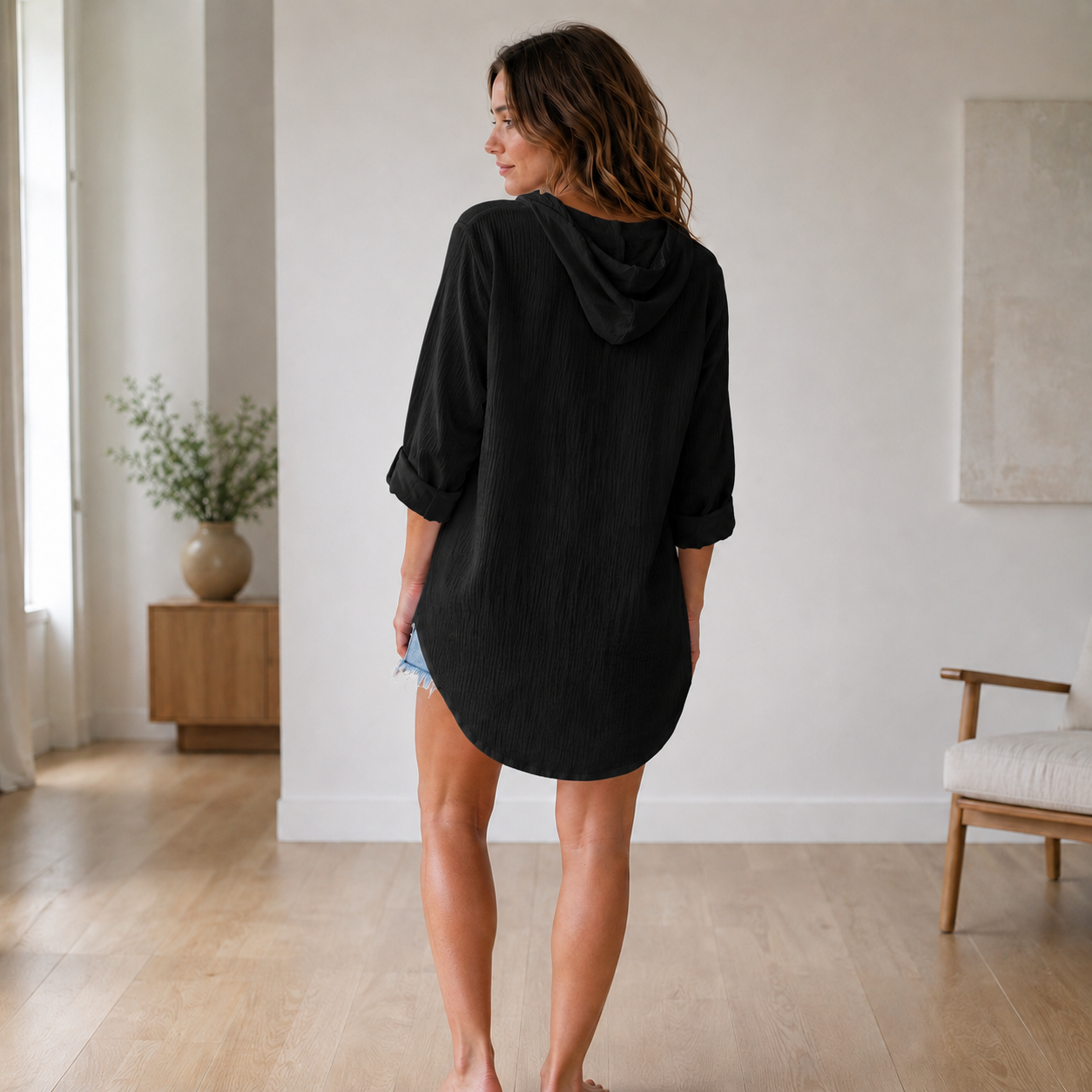 Blusa con Capucha Milena – Fresca y Ligera para el Verano