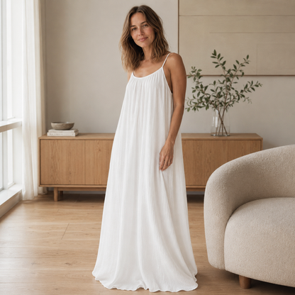 Vestido Largo de Tirantes Saskia – Fresco y de Corte Largo