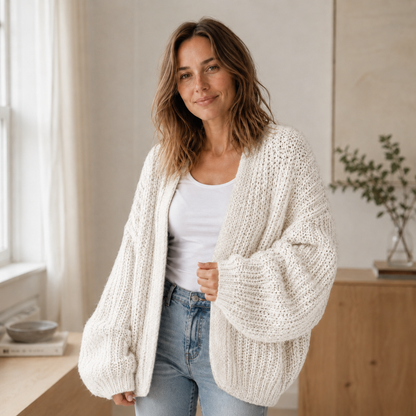 Cárdigan de Punto Grueso Maja – Oversized y Abierto