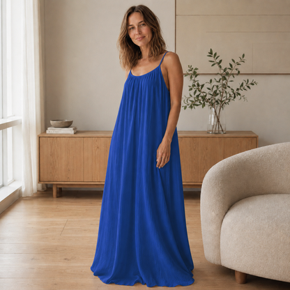 Vestido Largo de Tirantes Saskia – Fresco y de Corte Largo