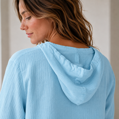 Blusa con Capucha Milena – Fresca y Ligera para el Verano