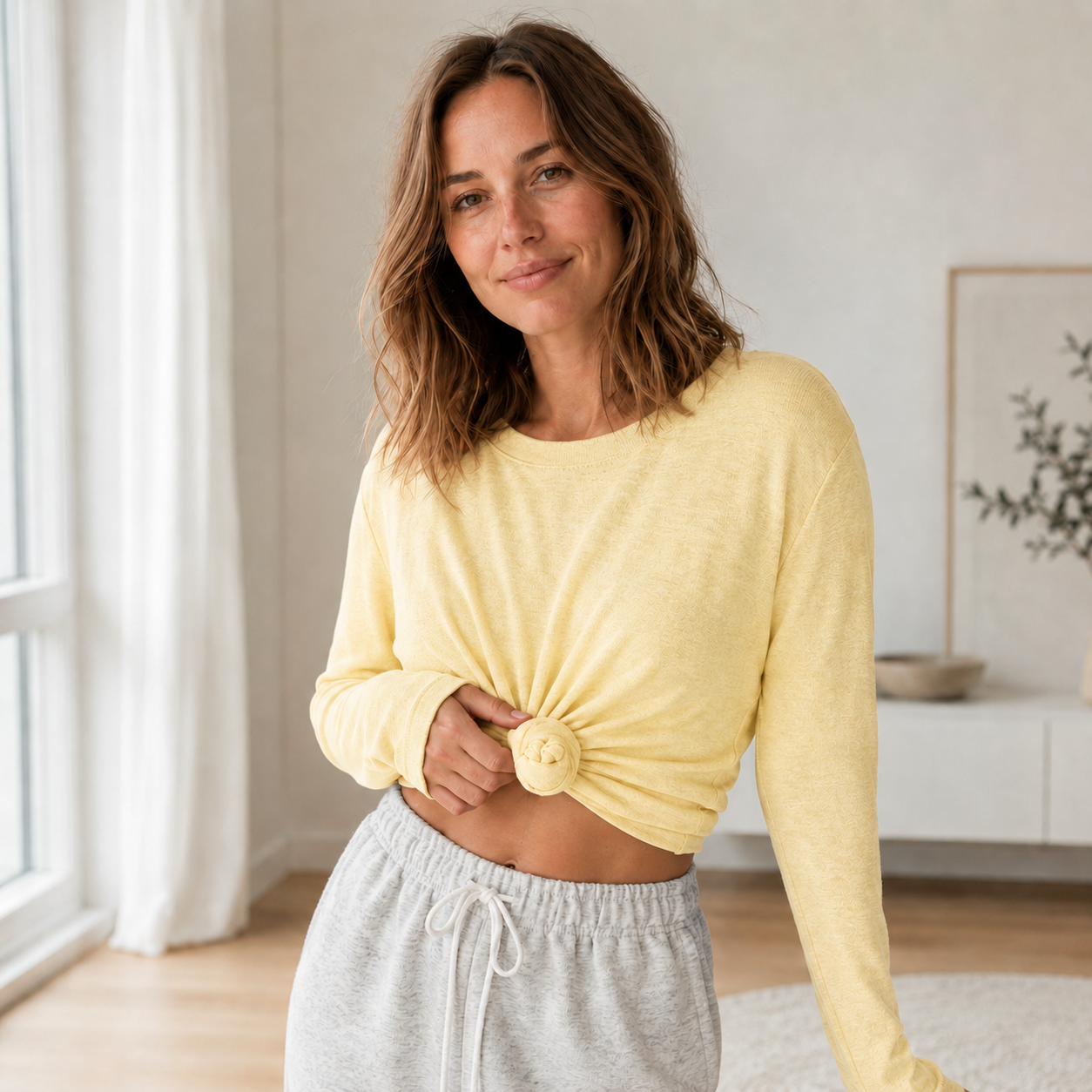 Pantalón Loungewear de Punto Frida – Corte Relajado en Punto Fino